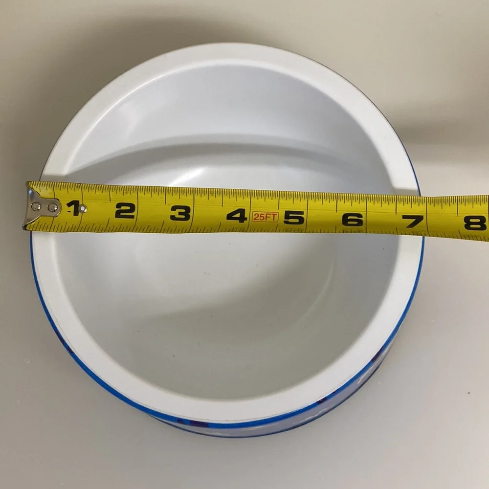 BIG DOG Sportswear Dog and Paw Print, Blue, Food & Water Dog Bowl VTG 2000